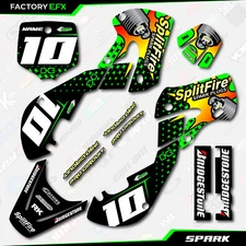 Green Spark Racing Graphics Kit fits Kawasaki KLX110 00-09 Decal Sticker KLX 110