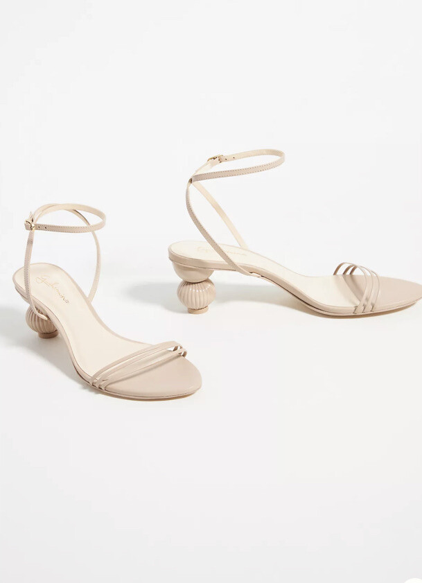 НОВИНКА Anthropologie Guilhermina Скульптурные босоножки на каблуке из кремовой кожи 10