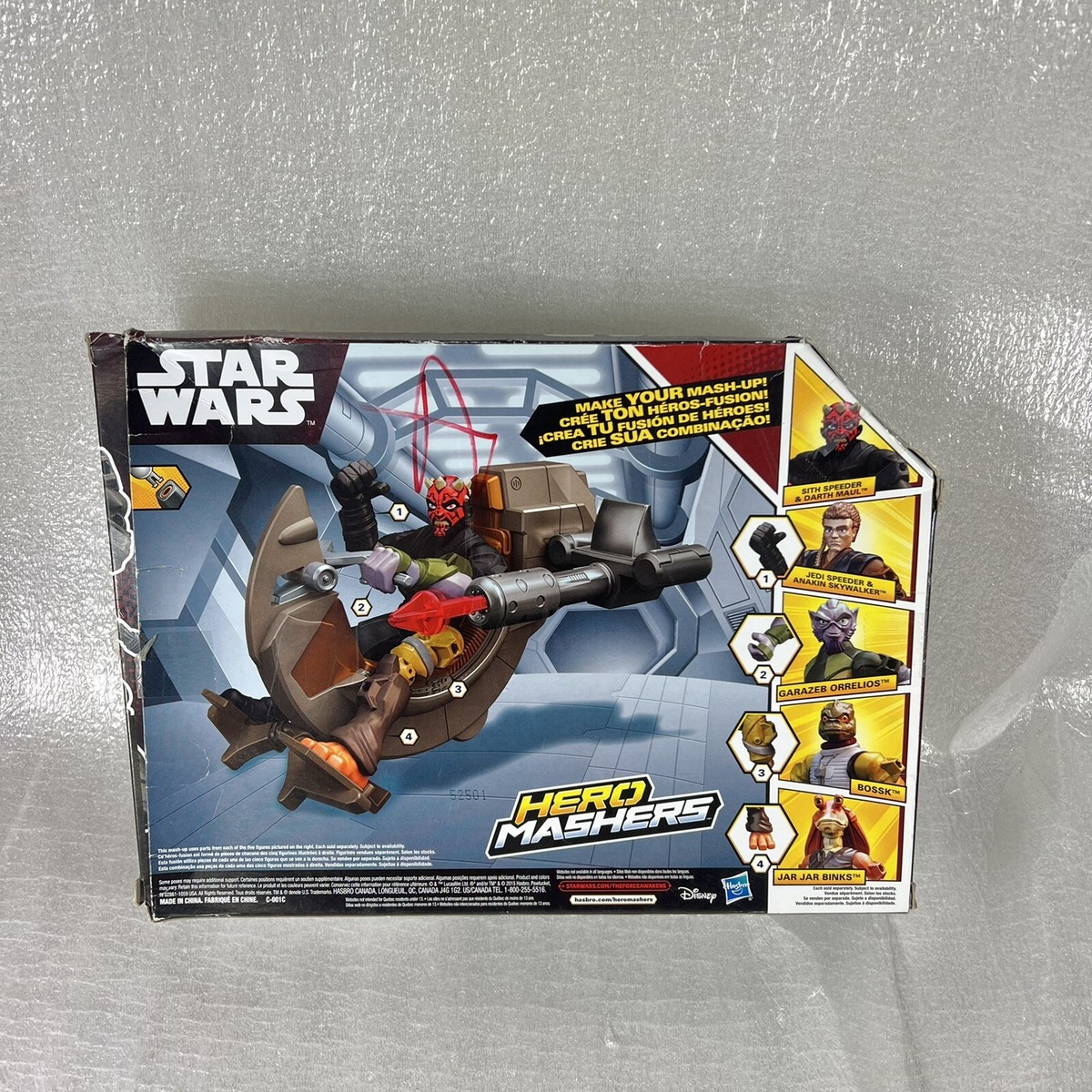 Star Wars Hero Mashers Sith Speeder and Darth Maul Open Box