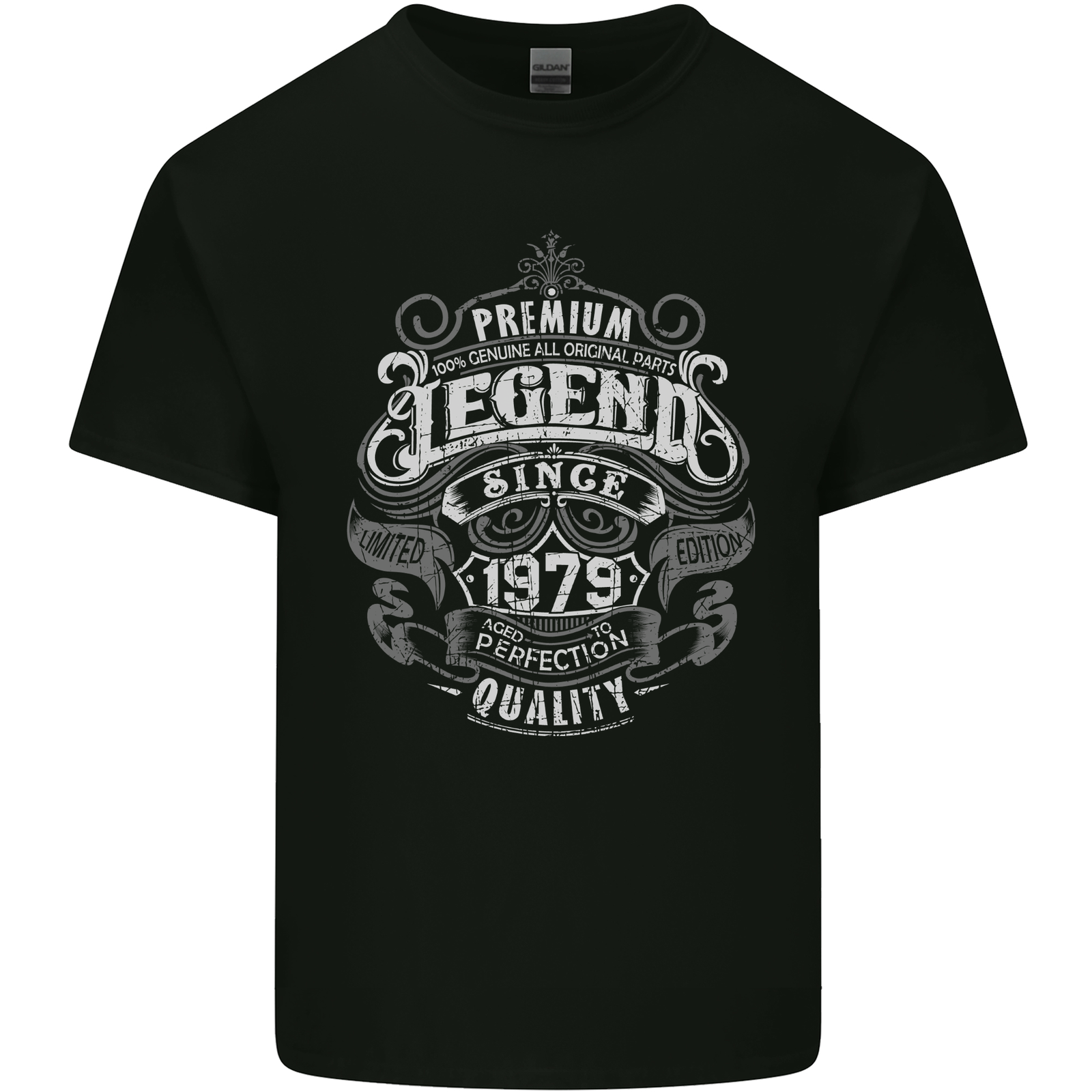 Premium Legend 44th Birthday 1979 Mens Cotton T-Shirt Tee Top