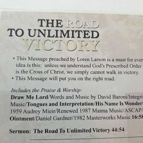 Loren Larson The Road To Unlimited Victory Audio CD 07-561 2007 Jimmy Swaggart - Bild 5 von 9