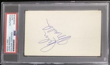 John Madden ￼Signed Index Card Football Oakland Raiders HOF Autograph PSA/DNA