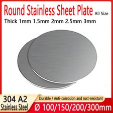 100/150/200/300mm Dia Disc Brushed Round Stainless Sheet Steel Plate 304 A2