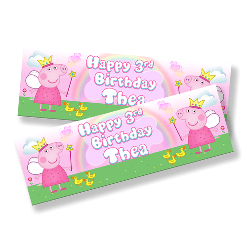 Personalised Pepper Banners Birthday / Celebration - Any Name & Age x 2 - Picture 5 of 6