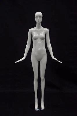ROXY DISPLAY INC Female Full Body Mannequin - Abstract High End Style - Glossy White Fiberglass