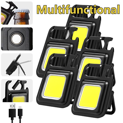 Multifunctional Taschenlampe USB COB Tragbare Flaschenöffner Notfallausrüstung