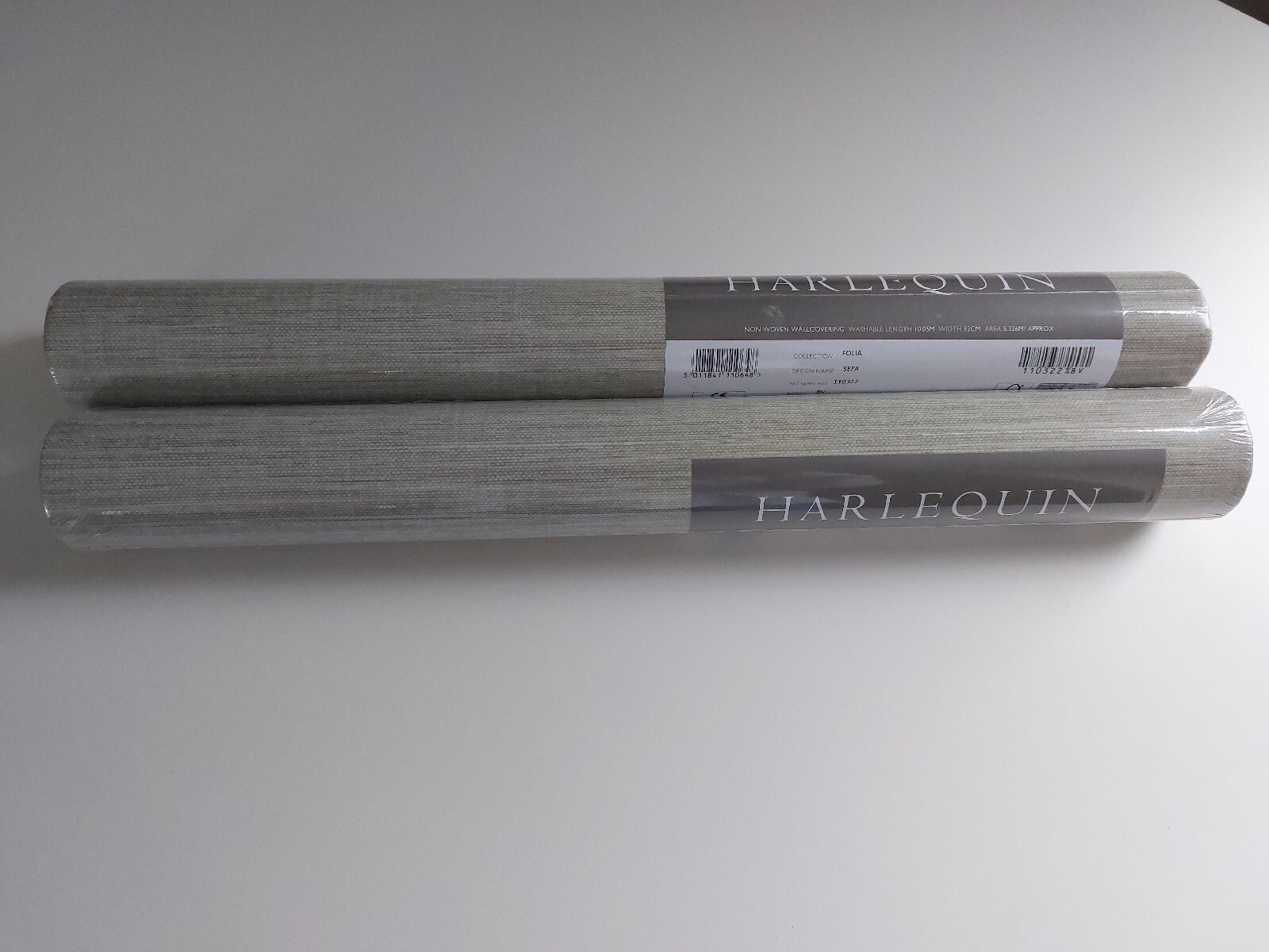 HARLEQUIN SEFA WALLPAPER . FOLIA.HESSIAN.RRP £65. 2 AVAIL.110322.BATCH