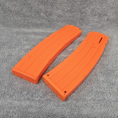 Worker Nerf 22 Round Full Length Magazine Lot Of 2 Orange | eBay