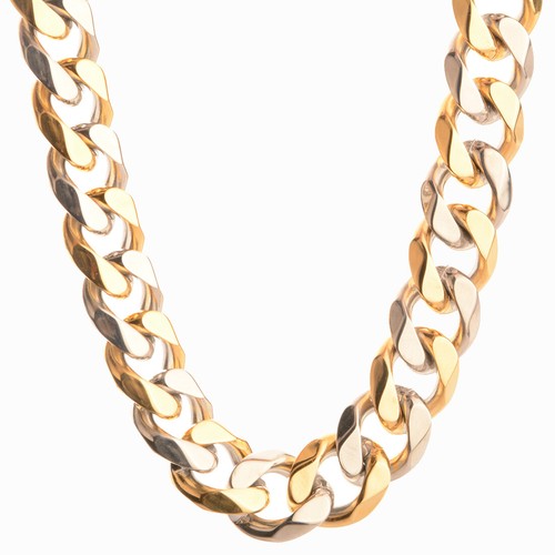 10-19mm Men's Silver Gold Stainless Steel Cuban Curb Chain Necklace Bracelet Hot - Picture 16 of 30
