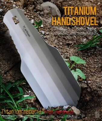 VIGOR Ultralight Backpacking Trowel Titanium Shovel Hiking Trowel for Outdoor Campsite
