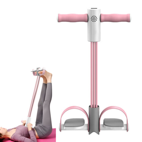 6-Tubes Foot Pedal Resistance Band Body Stretch Pull Puller Rope Yoga Exercise