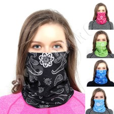 Women Face Mask Cover Tube Bandana Headband Scarf Paisley Neck Gaiter