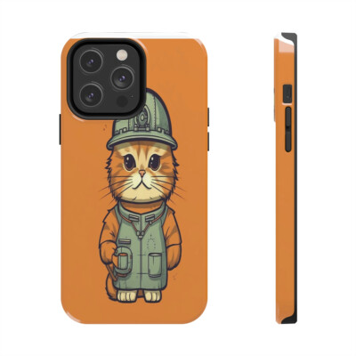 Cute Cat Engineer Tough Phone Cases, Case-Mate