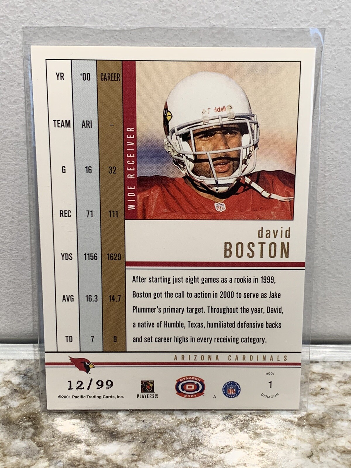 2001 Pacific Dynagon - David Boston #1 Red /99 for sale online | eBay