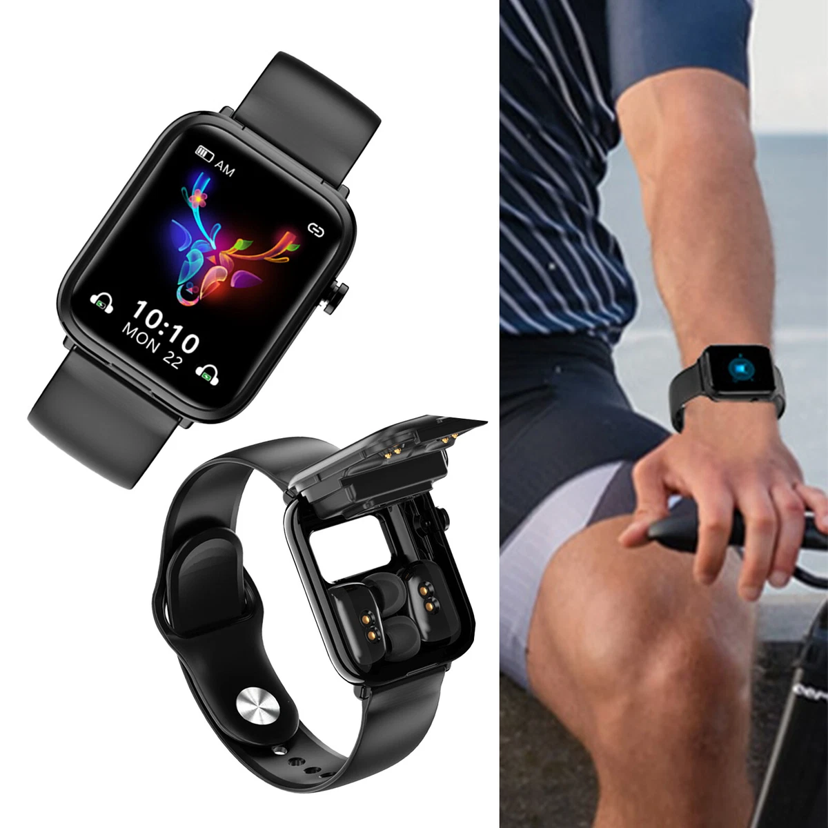 Wrist watch with 2025 earbuds