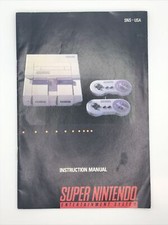 SNES Super Nintendo Instruction Manual Only very clean 