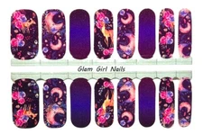 Purple Forrest Nail Polish Strips / Nail Wraps / Nail Stickers