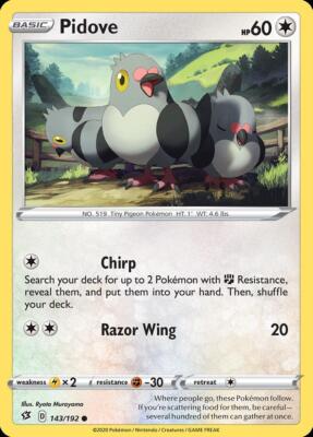Pokemon Pidove (143/213) Rebel Clash NM