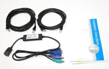 QTY 4 NEW Dell 890RF PS/2 SIP Cables for 180AS 2161DS 2162DS 4322DS KVM Switch