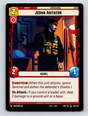 Aggression Jedha Agitator Rebel Unit Ground Saboteur 2C 1H 2P