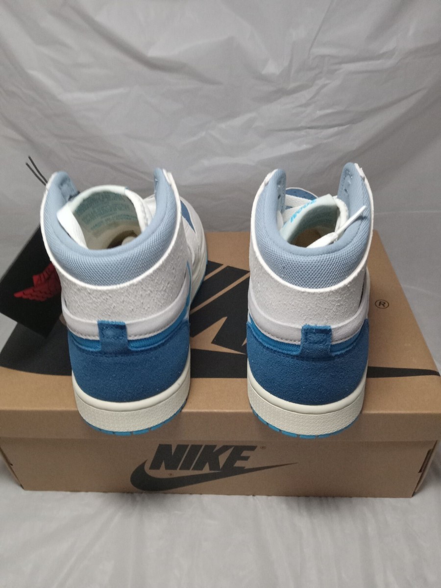 Men Sz 10 Nike Air Jordan 1 High Zoom CMFT 2 Shoes Blue Grey Sail