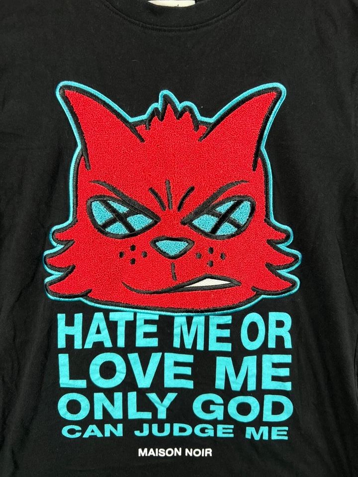 Conjunto de 2 camisetas sudaderas Maison Noir 100 % auténticas para hombre pequeñas negras de algodón Foto 2 de 4