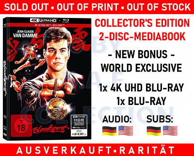 JCVD Van Damme BLOODSPORT 4K UHD + BD Bluray * 2-Disc-Mediabook A * REGION FREE 