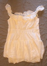 Wild Fable Womens Dress Skater Ruffle Tiered Sleveeless White Size M NEW