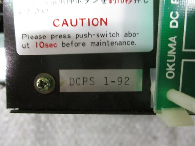 OKUMA DCPS-1 DC Power supply For 2 AXES 200VAC 36ADC OKUMA DCPS 1