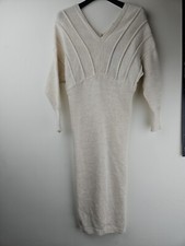Ivory Sweater Dress Sz L* Cream Midi NWT no belt Naanaa Datenight Travel Wedding