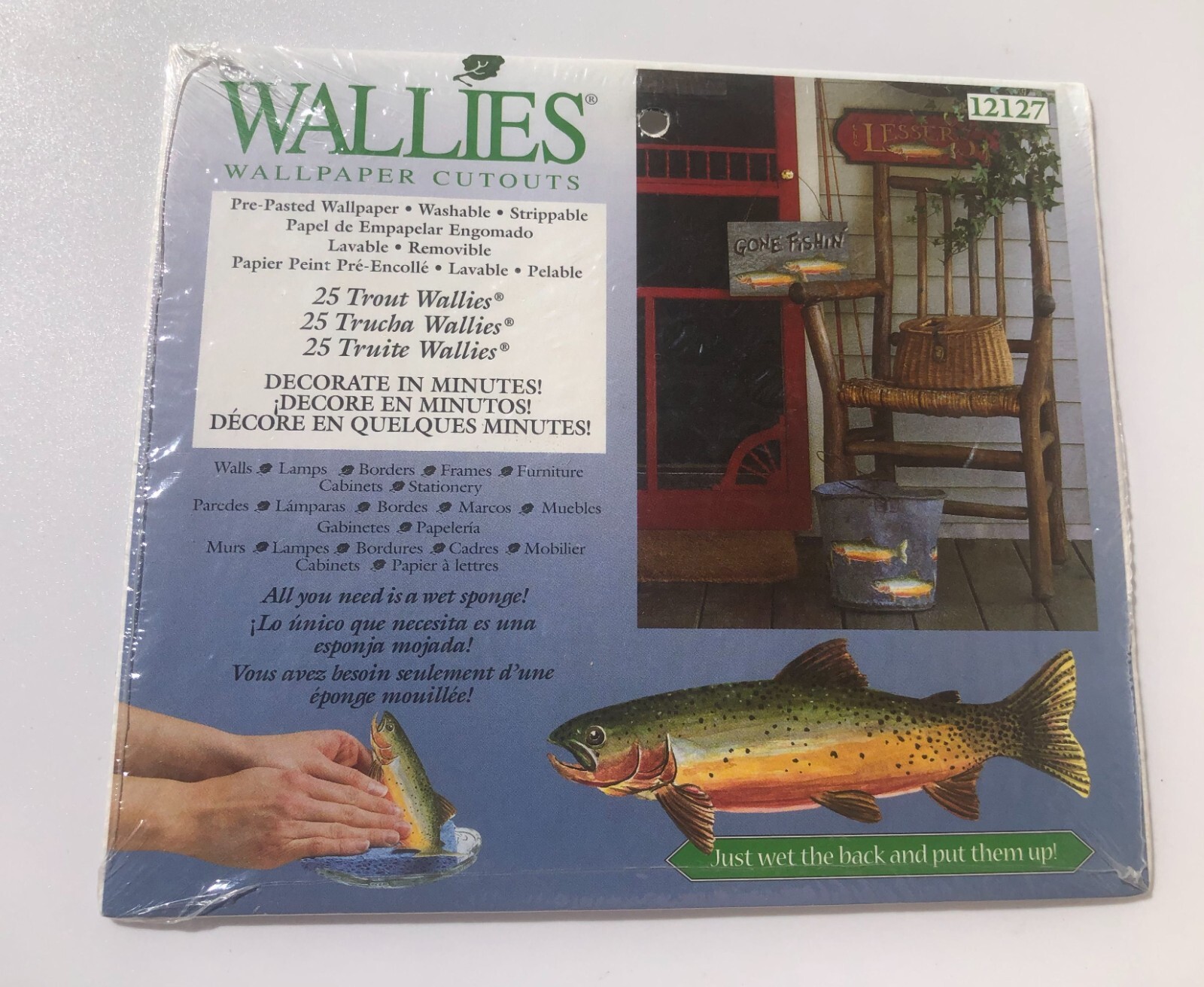 Wallies Wallpaper Cutouts 25 Trout Pre-Pasted Easy Application Sealed