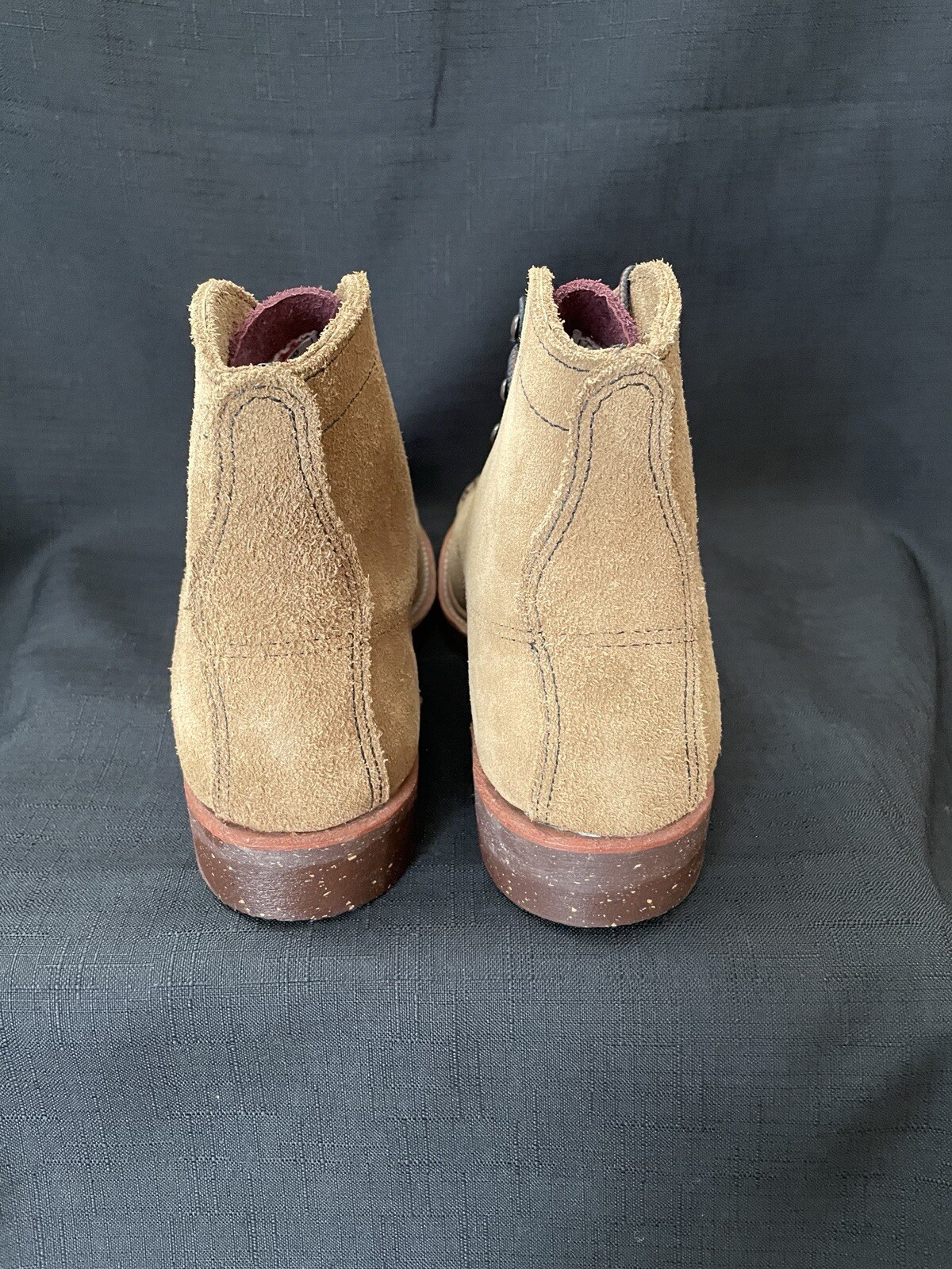 RED WING Heritage 2997 Lineman Boots Olive and Maroon Size 7.5 Mens image 3