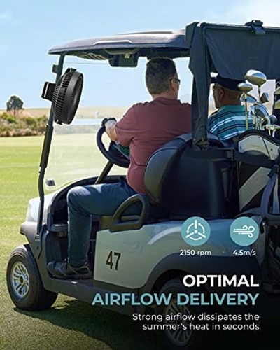 xasla 10000mAh Portable Clip on Fan, 8 inch Rechargeable  Assorted Colors 