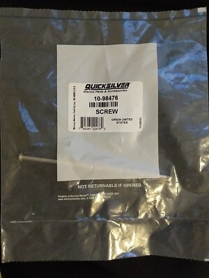 Z37 Genuine Mercury Quicksilver 10-98476 Screw OEM New Factory