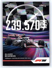 2025 Topps Chrome Formula 1 (F1) Oliver Bearman (RC) Top Speed TS-7 Refractor 