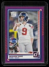 Graham Gano 2025 Donruss #230 Press Proofs Purple New York Giants