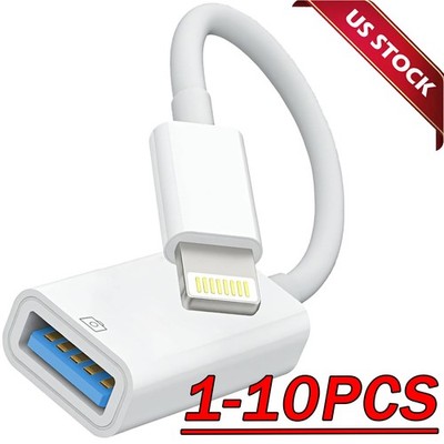 To Camera USB Female OTG Connector Adapter Cable For Apple iPhone iPad iPod Lot