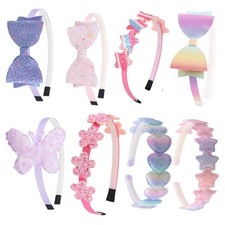 8PCS Headband for Girls,Cute Sparkly Girls Headband Glitter Hair Bands