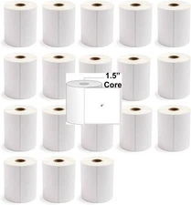 18 JUMBO ROLLS Direct Thermal 4"x4" Labels (500 labels/roll) 9,000 Labels/pd 75z