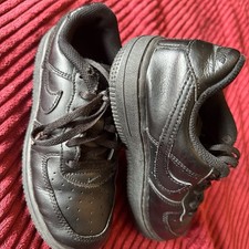 Nike Air Force 1 Low Top Triple Black 314192-009 Size 3.5Y