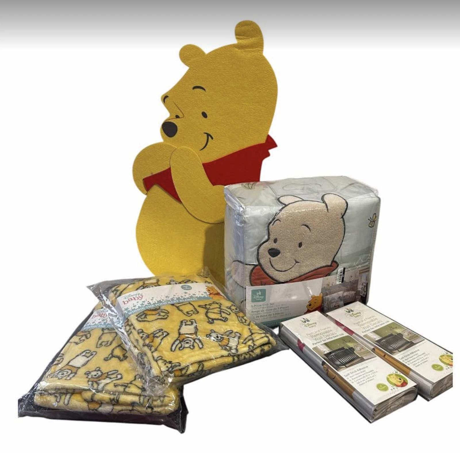Lambs & Ivy Disney Baby Pooh Nursery Crib Bedding Set Bundle 8Pcs
Opens in a new window or tab
