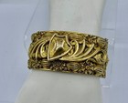 Victorian Bangle Bracelet Flower Motif Heavy 3 Dimensional Gold Filled Rare — photo 2