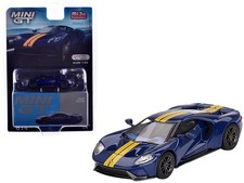 Mini GT MGT00614 1/64 Ford GT Sunoco Blue with Yellow Stripes Limited