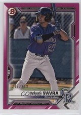 2021 Bowman Prospects Fuchsia Border 237/299 Terrin Vavra #BP-100 2z3