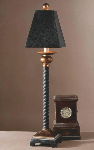Uttermost Bellcord Mid-Century Resin Buffet Lamp in Black/Gray - Picture 4 of 4