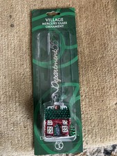 Dept 56 Village Mercury Glass House Ornament w/ Hanger 52923 Vintage