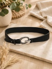 Brighton Vintage Black Leather Belt