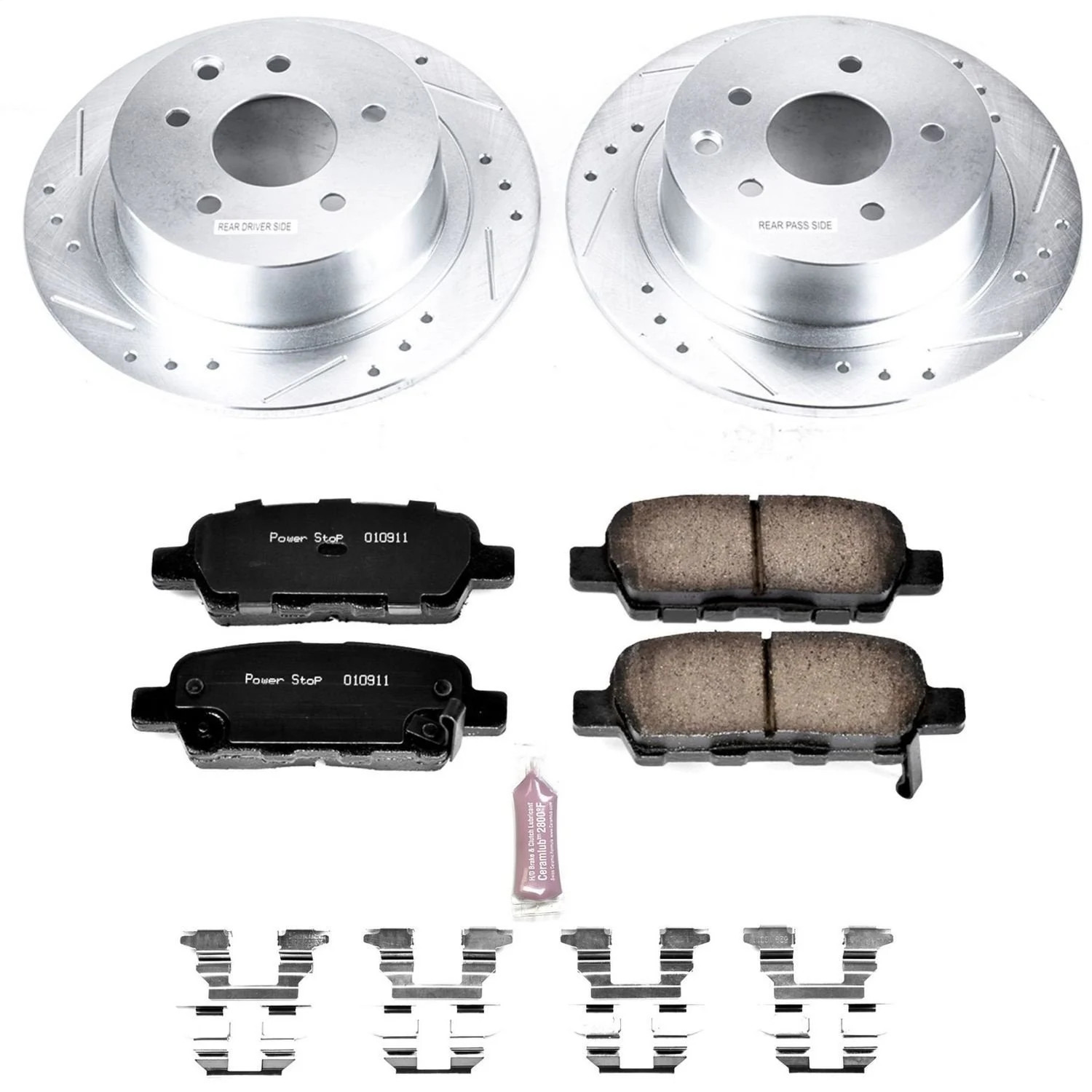 Power Stop K7864 Z23 Evolution Sport Performance 1-Click Brake Kit Rear