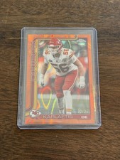 2025  Topps Chrome George Karlaftis Kansas City Chiefs Orange Lava /25 #152