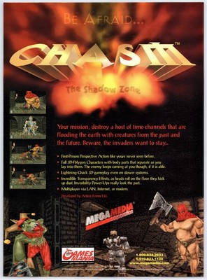 Vintage Print Ad 1997 Chasm Rift Shadow Zone PC Game Original Promo Poster Art